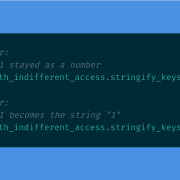 The behavior of stringify_keys in the upcoming version of Rails has changed.