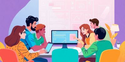 Team collaborating on frontend development project needs.