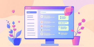 Modern web app interface designed with Ruby framework.