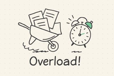 overloaded cart with timer