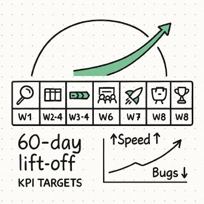 60‑Day Timeline & KPI dashboard