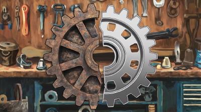 old and new gears