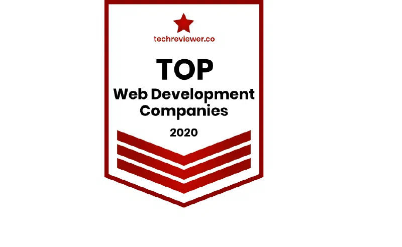 Techreviewer.co badge reading Top Web Development Companies 2020