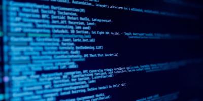 Command line interface on screen.