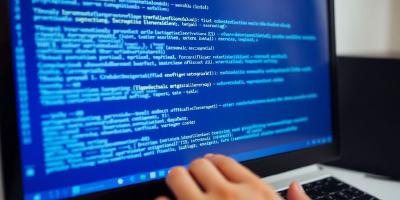 Command line interface, code, and computer screen.