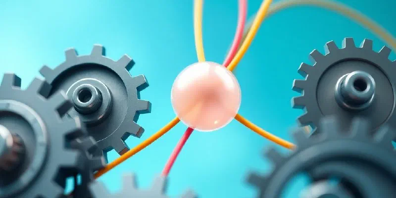 Gears turning, integrating framework components.