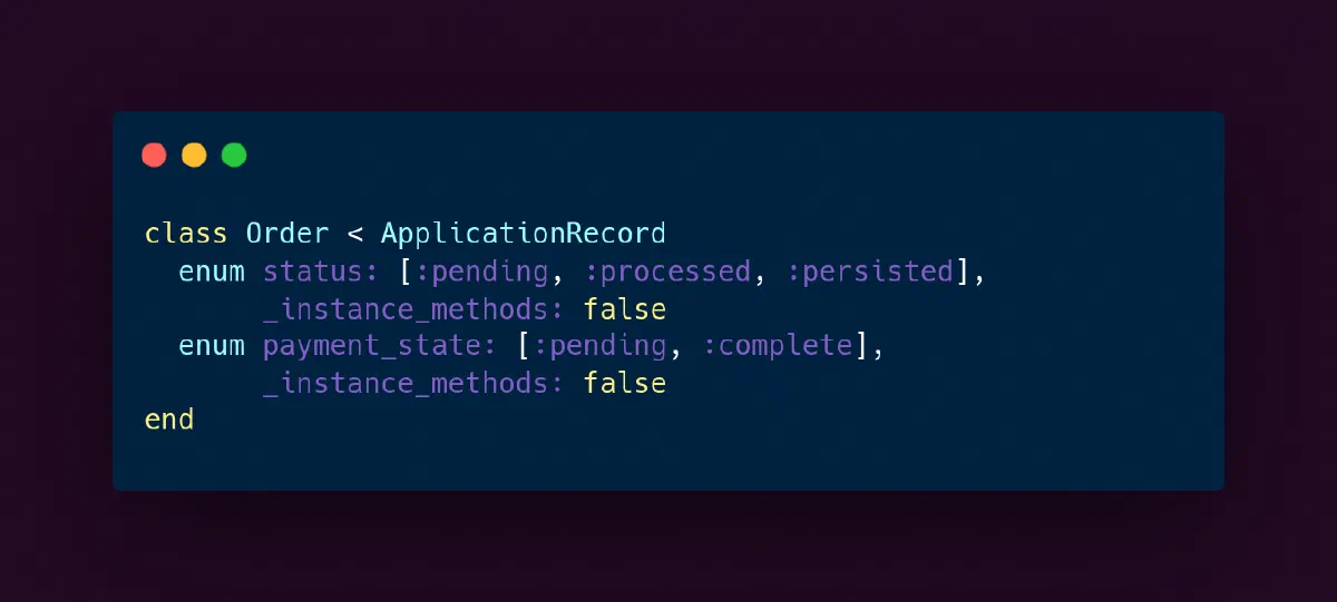 More control over enum in Rails 7.1