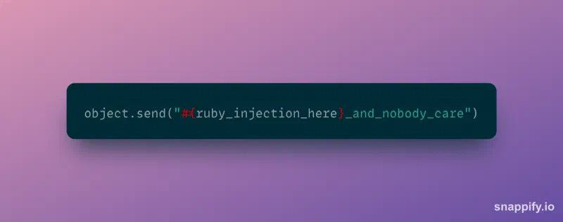 An example of the Ruby code injection opens a security “breach” for hackers.