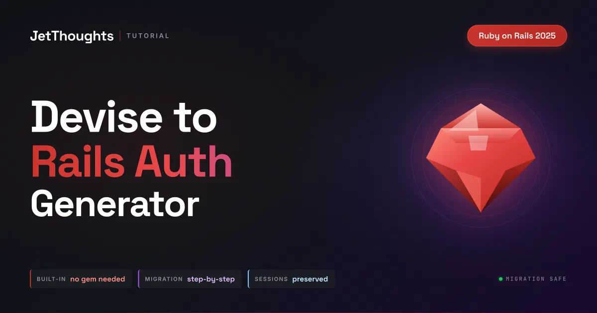 Rails 8 Authentication Generator: Complete Migration from Devise