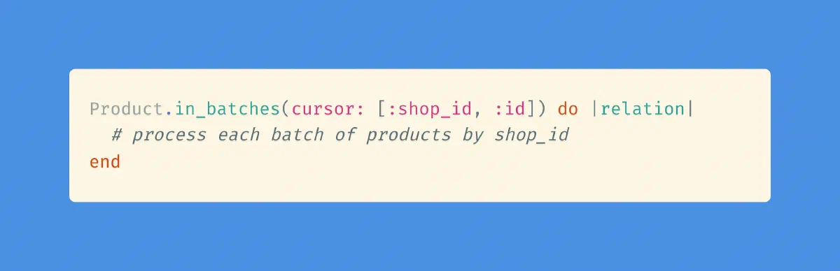 Ruby on Rails 8: How to Batch with Custom Columns