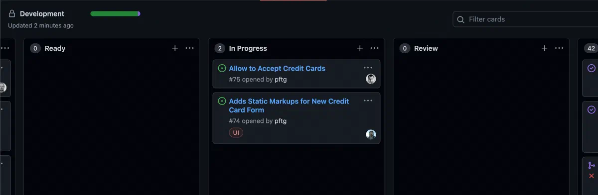 Simultaneous work on the feature for frontend and backend developers