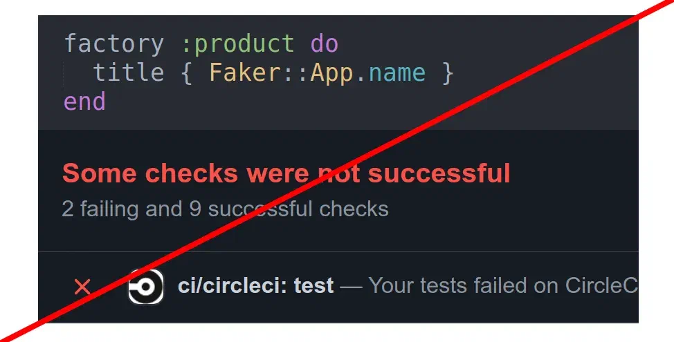 Stop using Faker and random data in the test fixtures.
