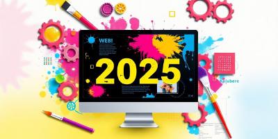 Colorful website design elements illustrating open source tools.