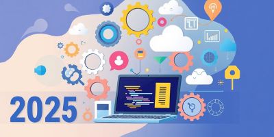 Illustration of software development tools for startups.