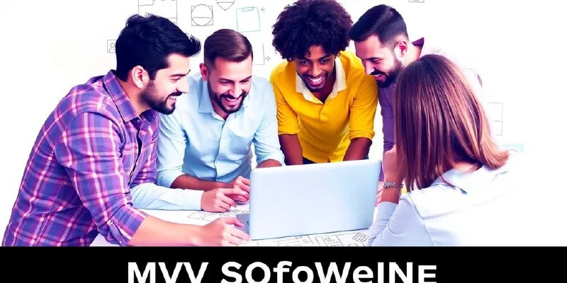 Startup founders collaborating on MVP software development ideas.