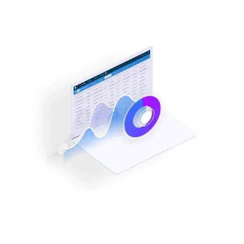 Agent Inbox on a laptop: a listings table with a chart